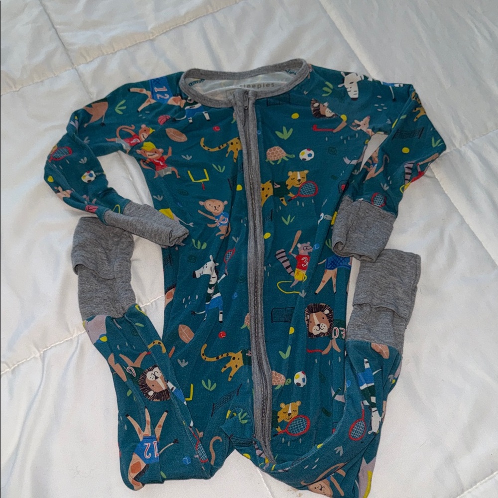 Little Sleepies Jungle Gym bamboo zippy